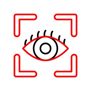 Beyaz arkaplanda göz vektörü çizimi