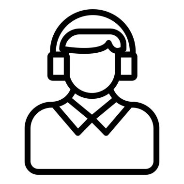 kulaklık vektör çizgisi simgesi