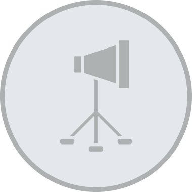 Konuşmacı simgesi. Vektör biçimi düz ikonik semboldür. yuvarlak açılar, pürüzsüz renk, beyaz arkaplan