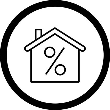 Bir ev simgesinin vektör illüstrasyonu