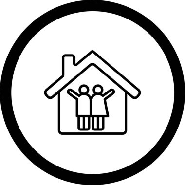 Ev. Web simgesi basit illüstrasyon