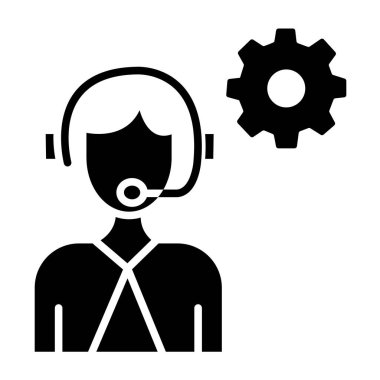 destek merkezi simge vektör çizimi