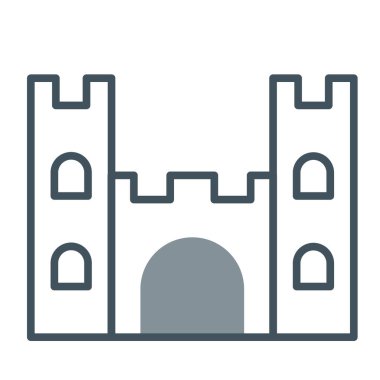 Şato. Web simgesi basit illüstrasyon