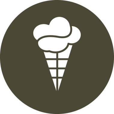 Dondurma ikonu. vektör illüstrasyonu