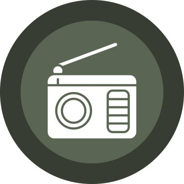 Radyo. Web simgesi basit illüstrasyon
