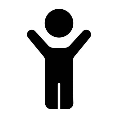 Tek kişi simgesinin vektör illüstrasyonu