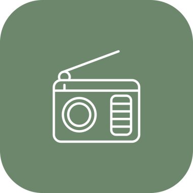 radyo vektör simgesi. kullanılabilir.