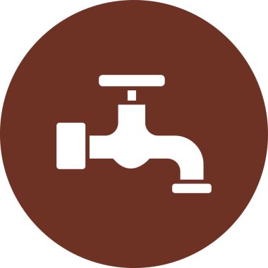 Musluk ikonu. vektör illüstrasyonu