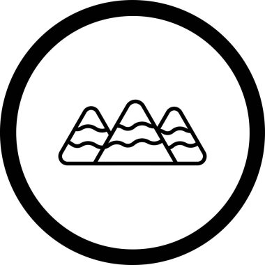 Kişisel ve ticari kullanım için vektör dağ simgesi.