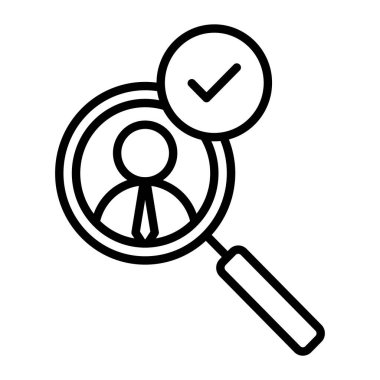 Arama vektörü ince çizgi simgesi