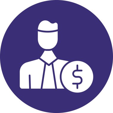 Para için. Web simgesi basit illüstrasyon