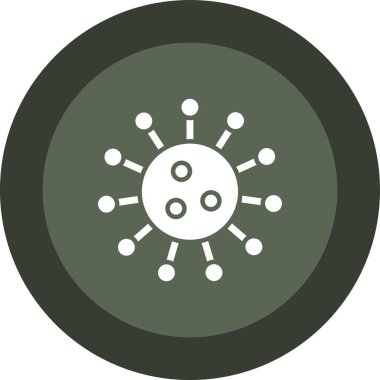 Modern b 'nin vektör illüstrasyonu virüs simgesinden yoksun