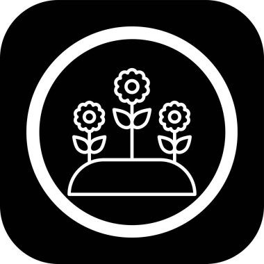 Modern b 'nin vektör illüstrasyonu çiçek simgesinden yoksun