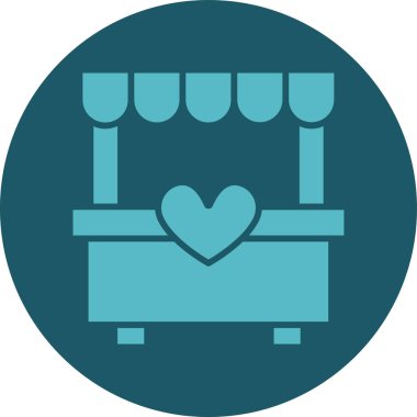 Kalp ikonu vektör illüstrasyonu