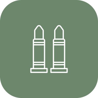 güzel mermi vektör çizgisi simgesi