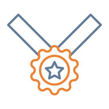 Madalya vektör ikonu. İnce çizgi işareti. izole edilmiş web tasarımı sembolü