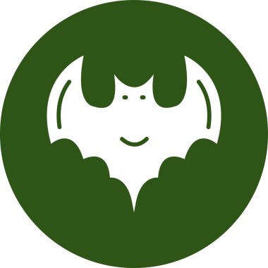 Yarasa Cadılar Bayramı kutlama simgesi düz stil