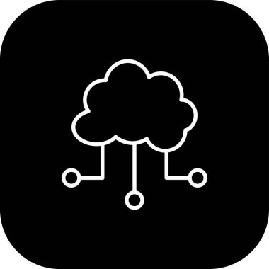 soyut arkaplanda ağ bulut simgesi