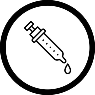 Şırınga simgesinin vektör illüstrasyonu