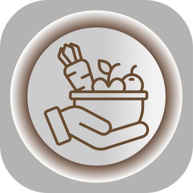Gıda simgesinin vektör illüstrasyonu
