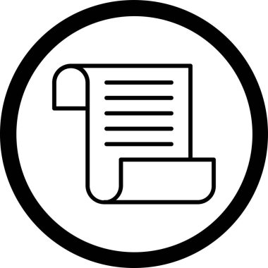 Belge simgesinin vektör illüstrasyonu