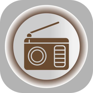 Radyo simgesinin vektör illüstrasyonu