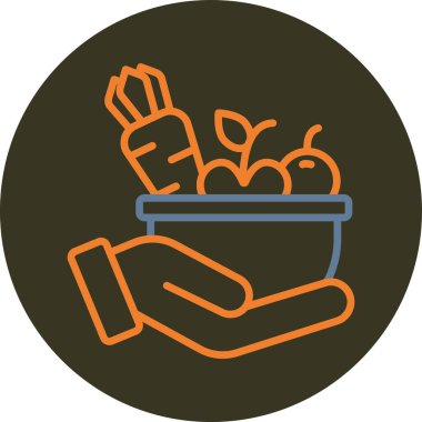 Gıda simgesinin vektör illüstrasyonu