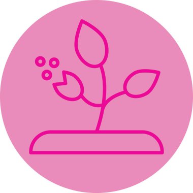 güzel çiçek ikonu vektör illüstrasyonu