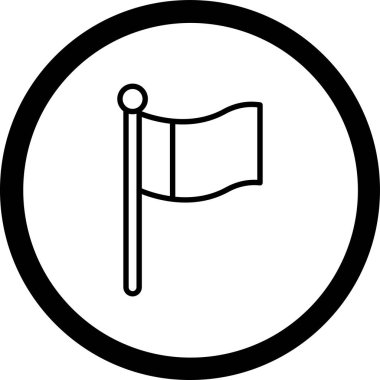 Bayrak. Web simgesi basit illüstrasyon