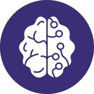 vektör insan beyni simgesi, illüstrasyon