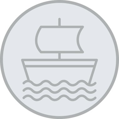 Gemi simgesi vektör illüstrasyonu