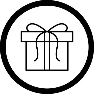 Hediye. Web simgesi basit illüstrasyon