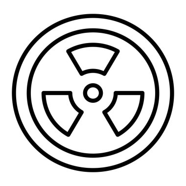 radyasyon ince çizgi vektör simgesi