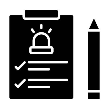 Kontrol listesi. Web simgesi basit tasarım