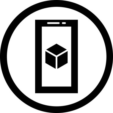 Cep telefonu. Web simgesi basit illüstrasyon