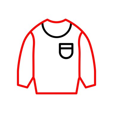 Futbol tişörtü renk çizgisi simgesi. vektör illüstrasyonu