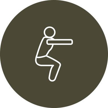 egzersiz ikonu vektör illüstrasyonu