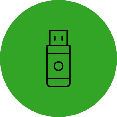 usb simge vektör illüstrasyonu