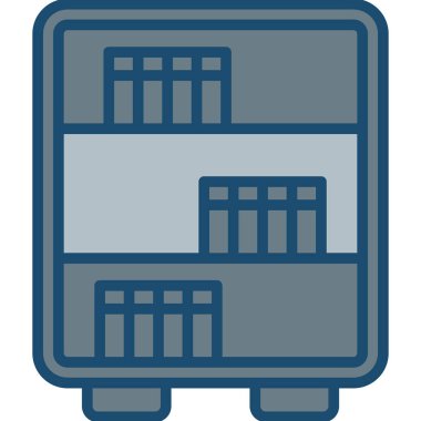 Bina. Web simgesi basit illüstrasyon