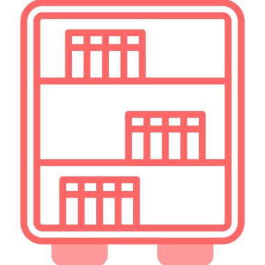 Depo. Web simgesi basit illüstrasyon