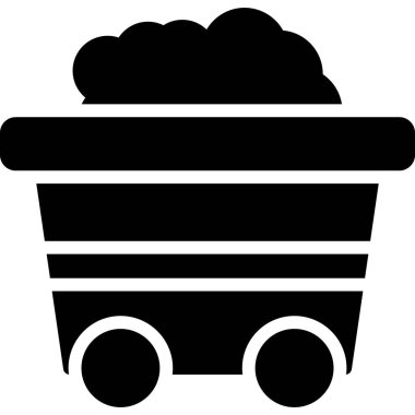 El arabası. Web simgesi basit illüstrasyon