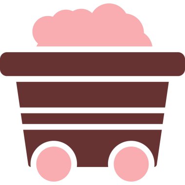 El arabası. Web simgesi basit illüstrasyon