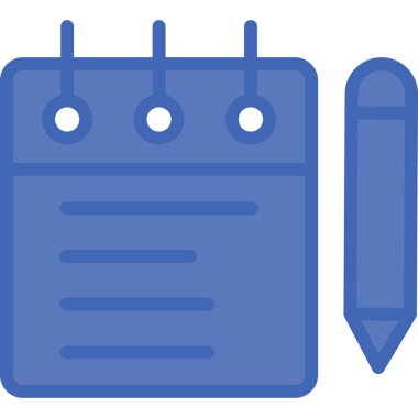 notepad vektör illüstrasyonu, basit satır simgesi