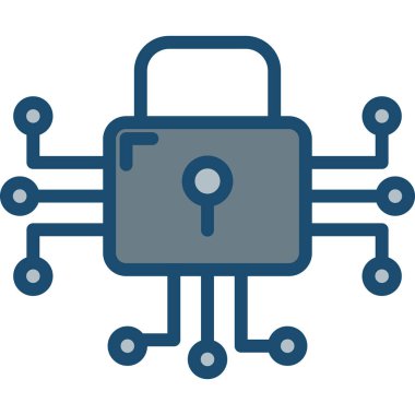 veri güvenlik simgesi, vektör illüstrasyonu