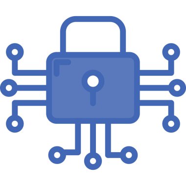 Kilit. Web simgesi basit illüstrasyon