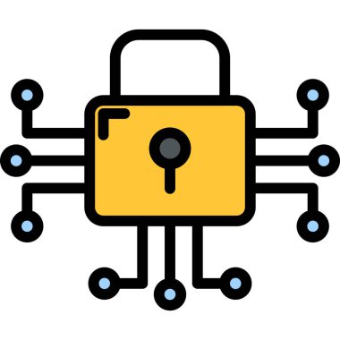 ikon vektör illüstrasyonunu kilitle