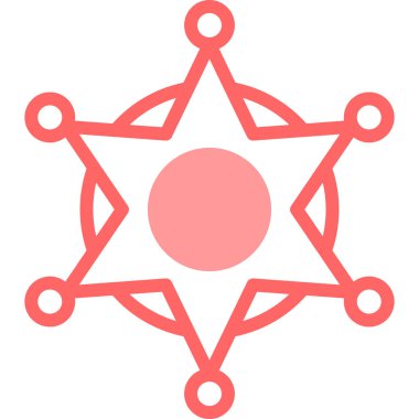 Güneş sisteminin kırmızı yıldızının vektör çizimi