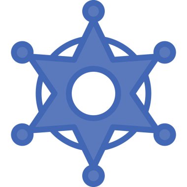 Mavi bir yıldızın vektör illüstrasyonu