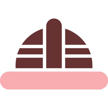 Çikolata şekeri düz stil simgesi, vektör illüstrasyonu