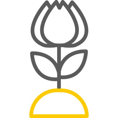 Lale. Web simgesi basit illüstrasyon